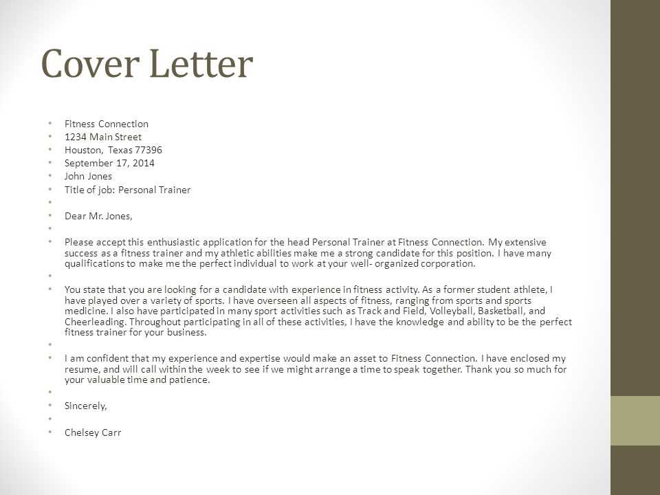 what is cover letter template