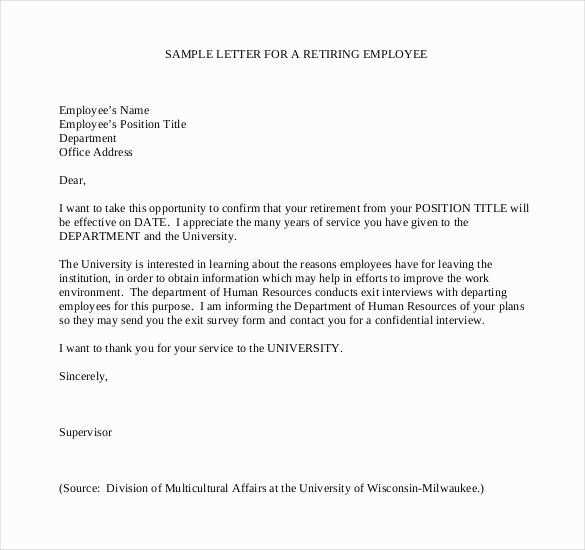 letter of dismissal template