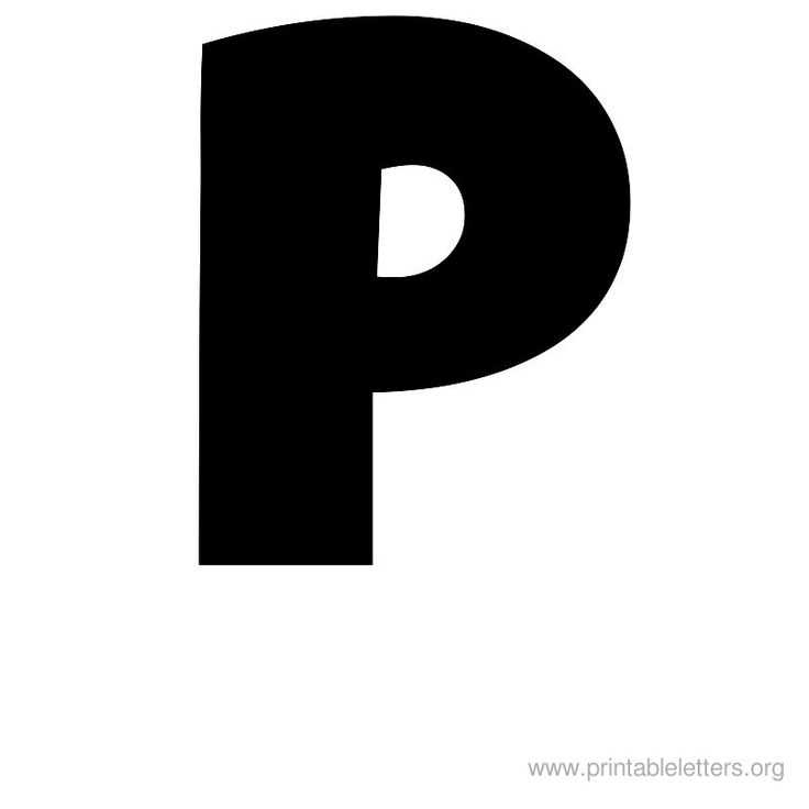 large letter p template