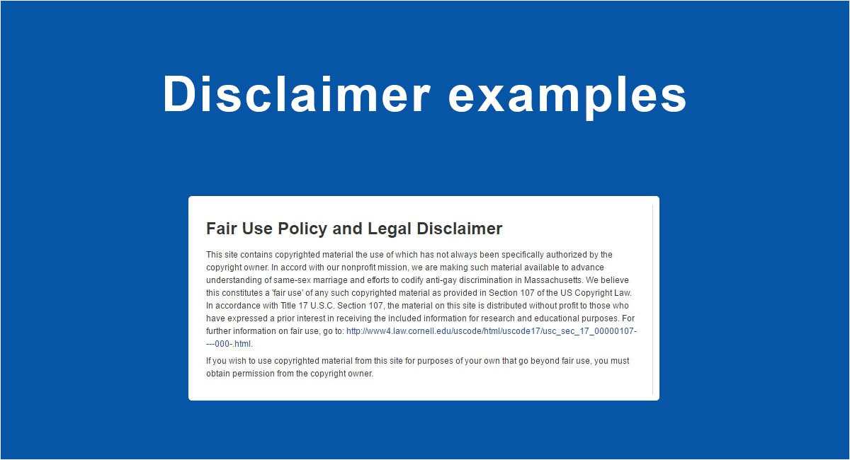 disclaimer letter template