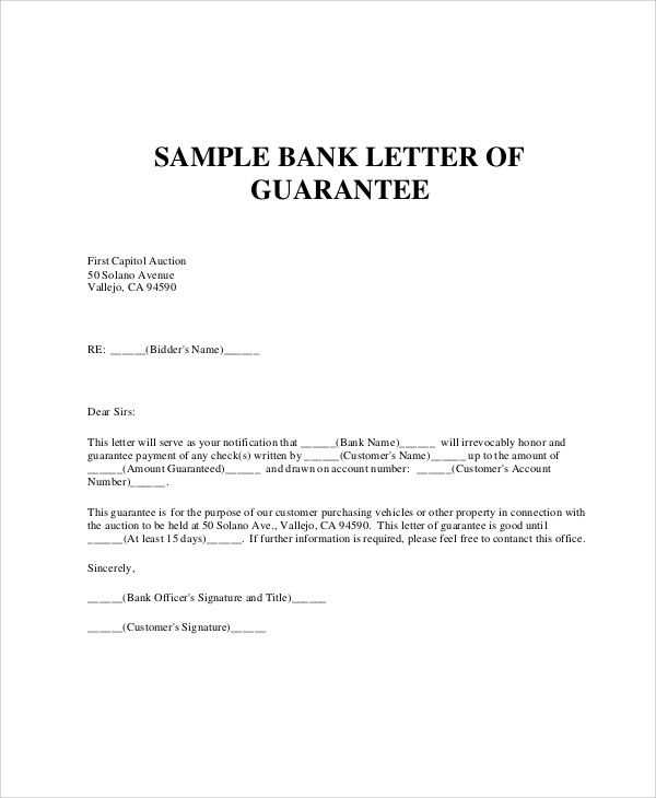 bank letter of indemnity template
