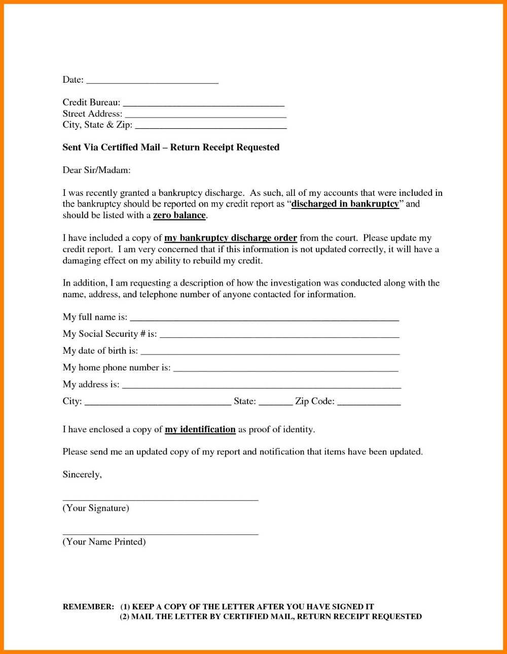 letter to credit bureau template