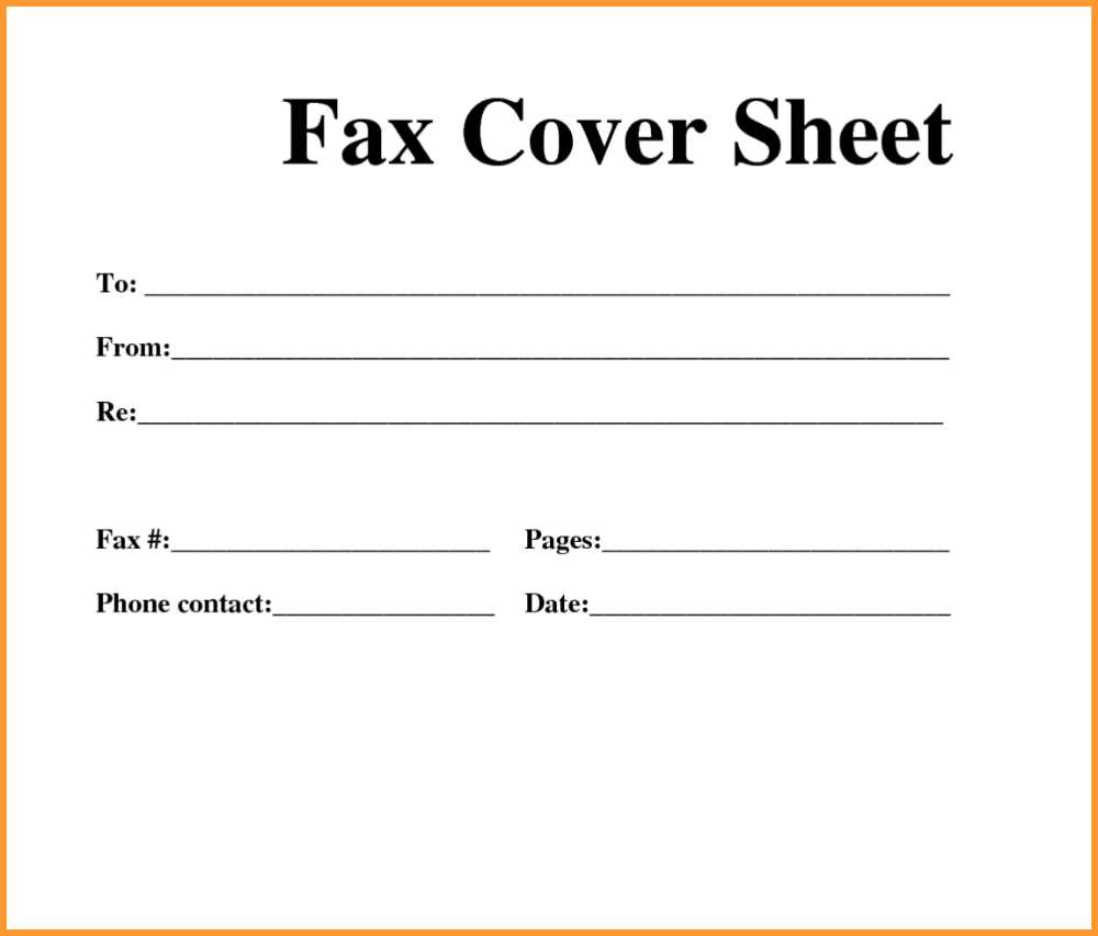 cover letter fax template