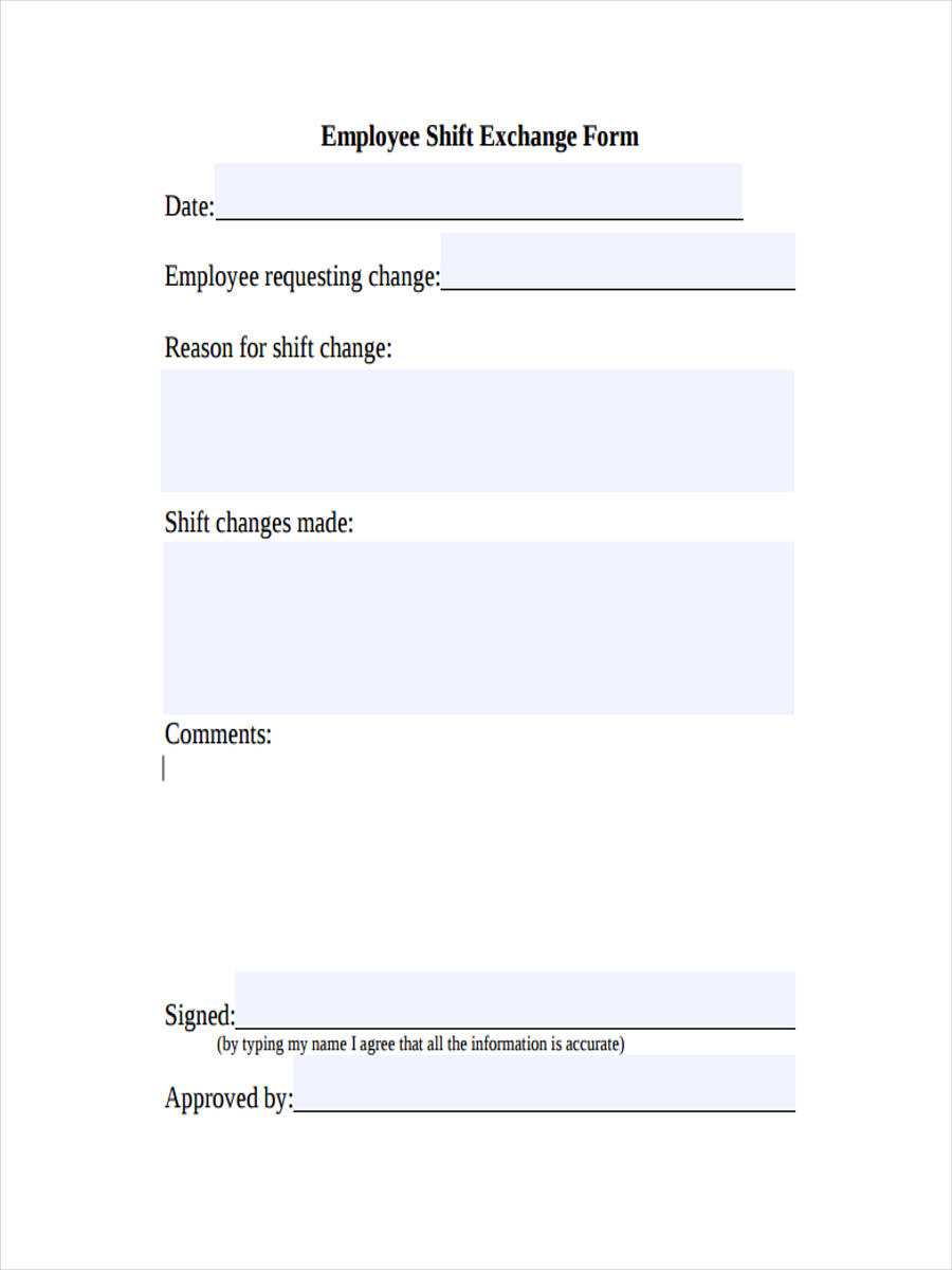 shift change letter template