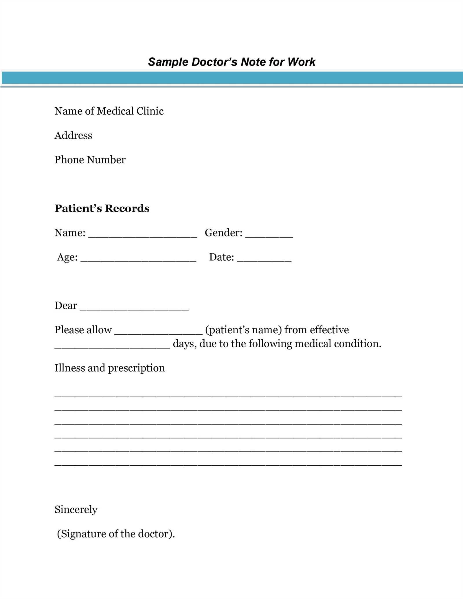 doctor office letter templates