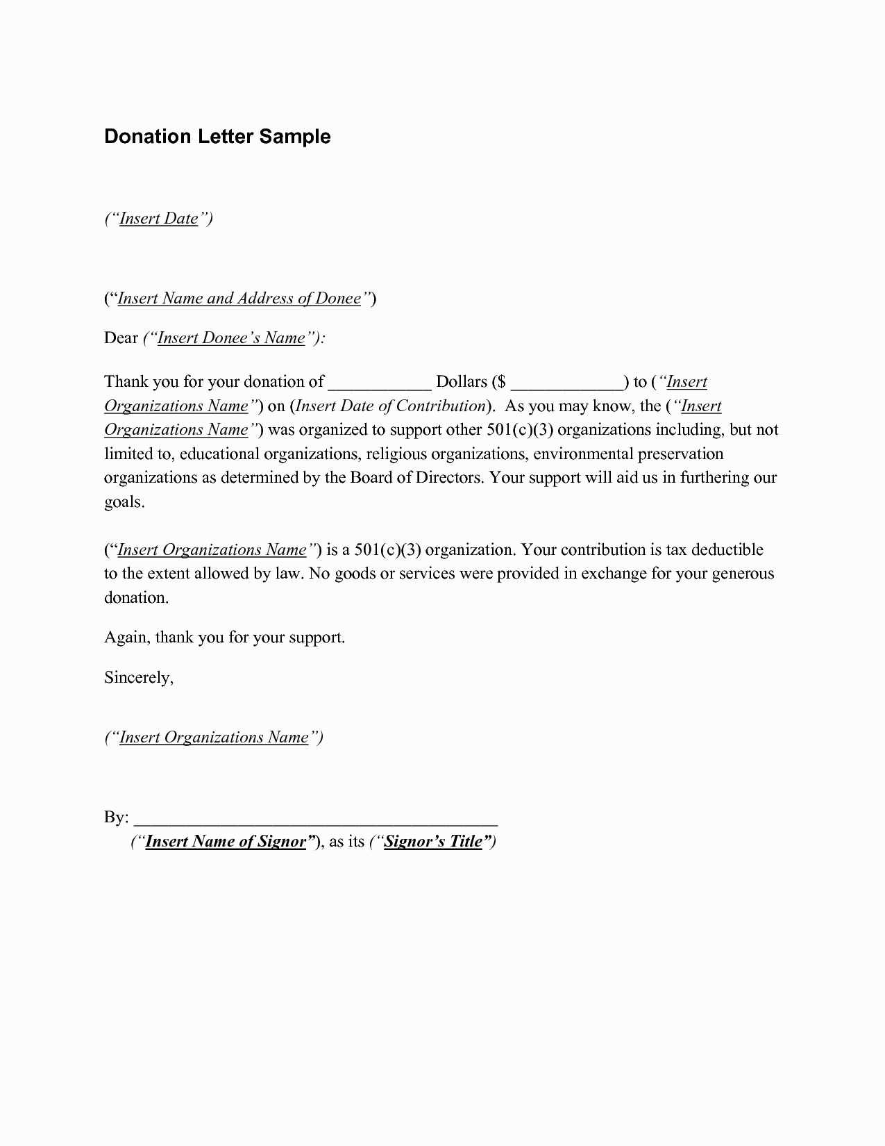 donation letter template doc