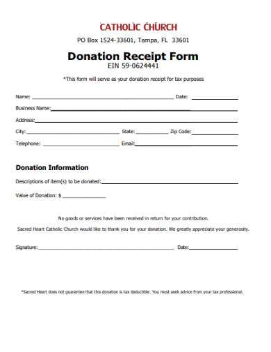 donation letter template for church