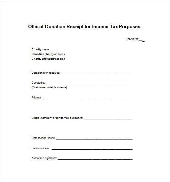 donation receipt letter for tax purposes template