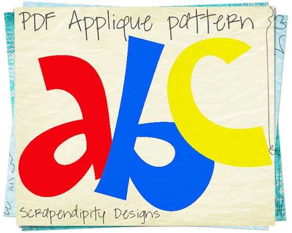 downloadable applique letter templates free