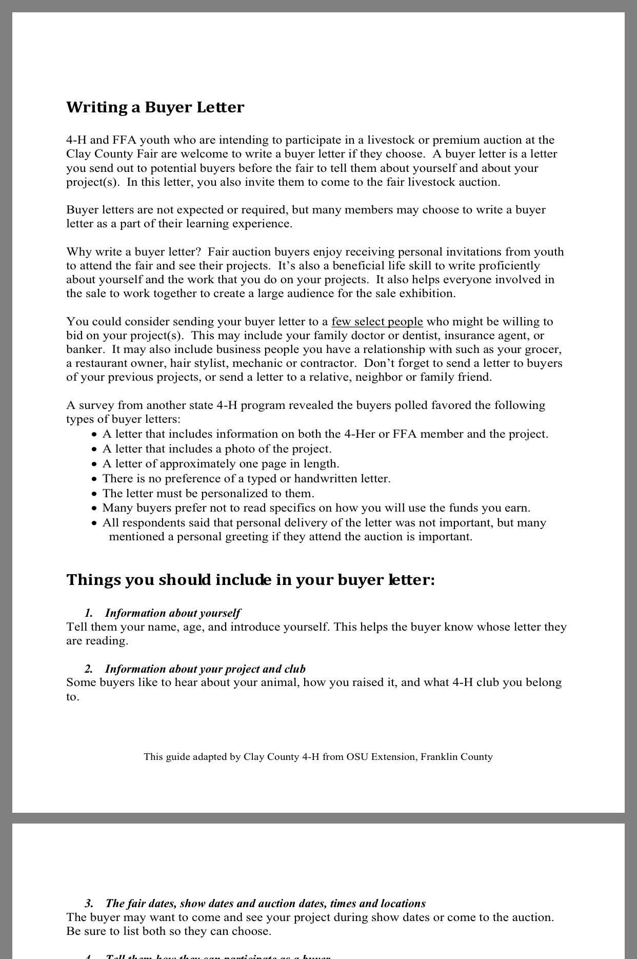 4 h buyer letter template