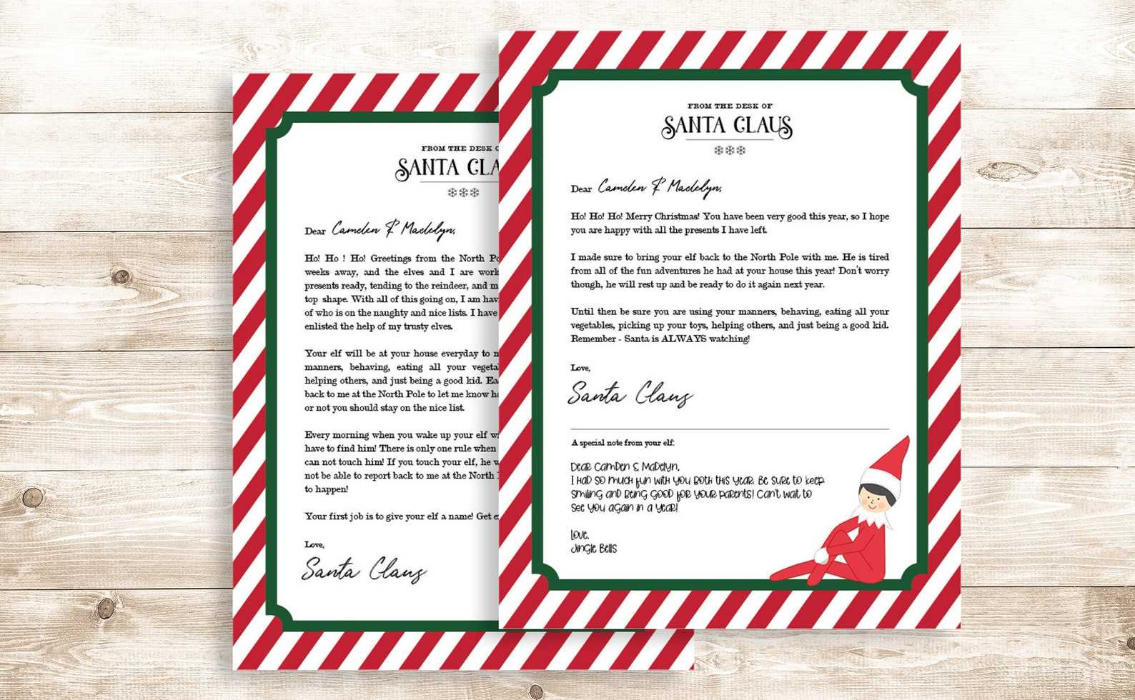 elf on the shelf letter template word