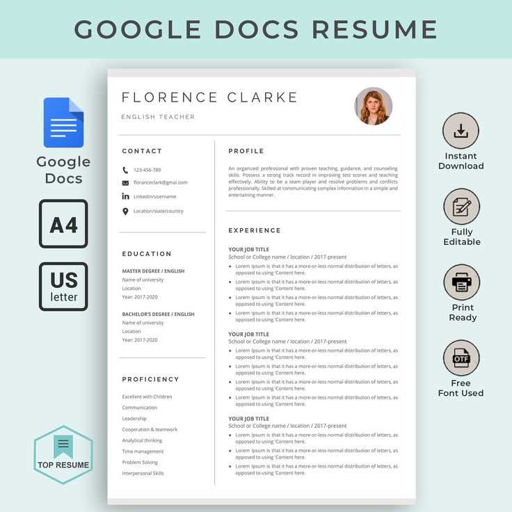 google docs resume cover letter template