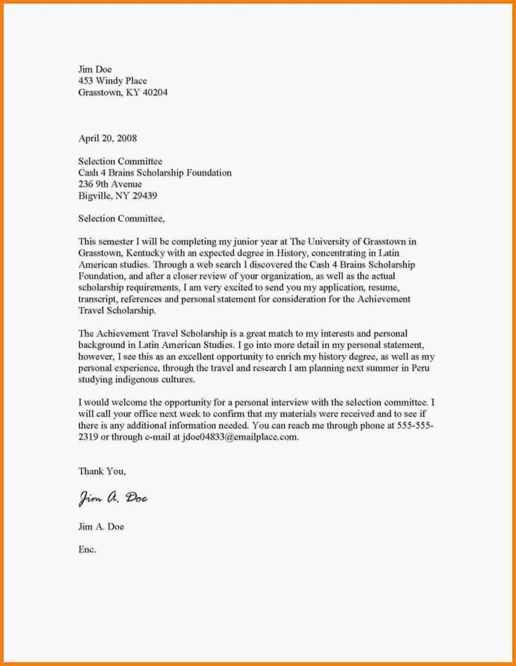 scholarship motivation letter template