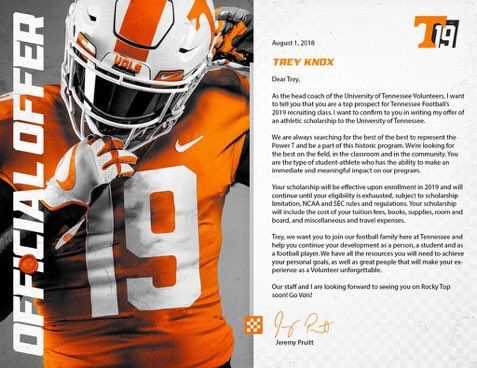 football recruiting letter template