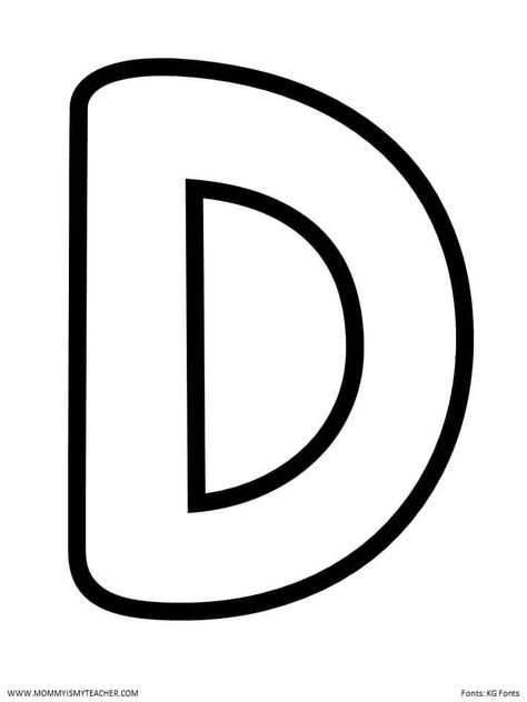 letter d printable template