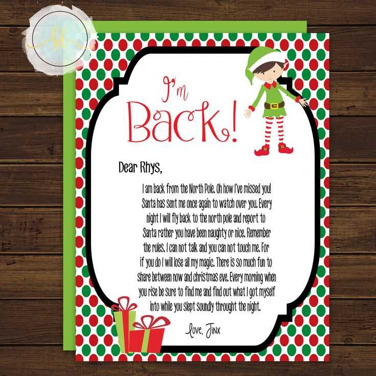 editable elf letter template free