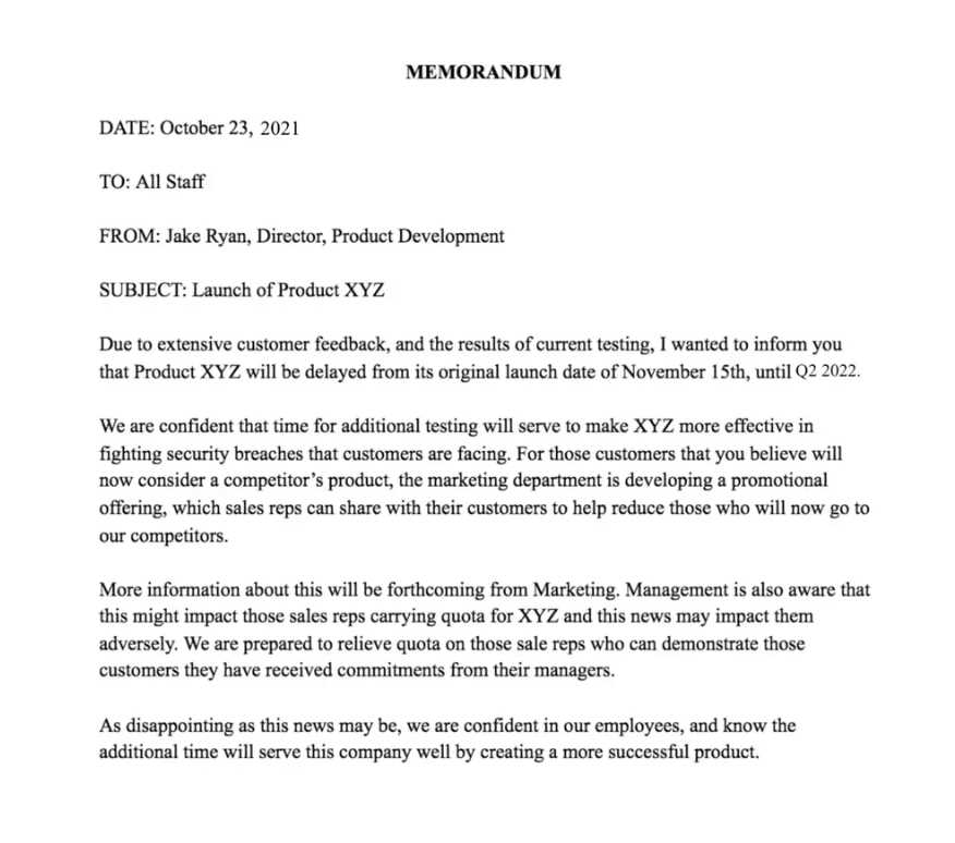 product launch letter template