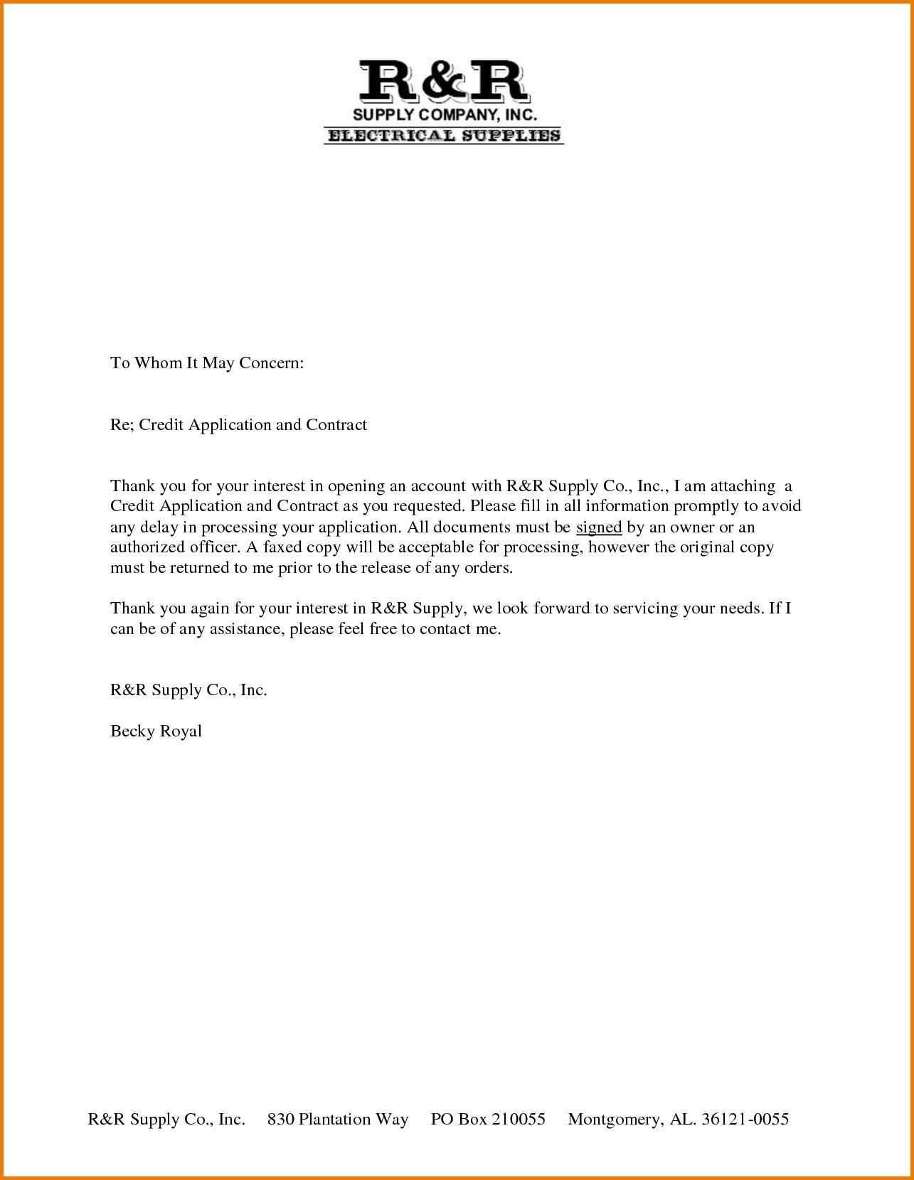 to whom it may concern letter template word