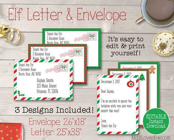 elf letter template printable pdf free