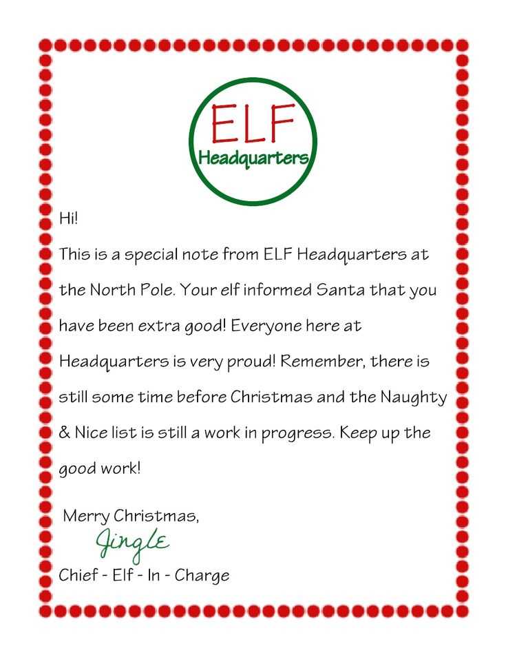elf letter template word