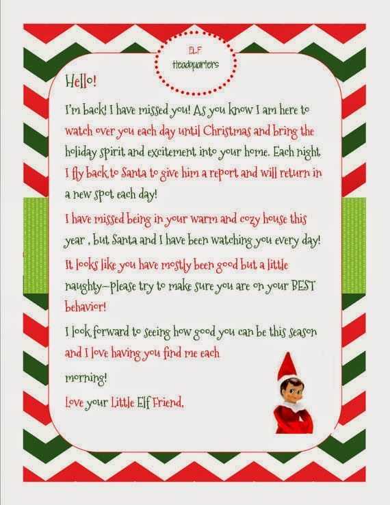 elf on the shelf letter template google docs