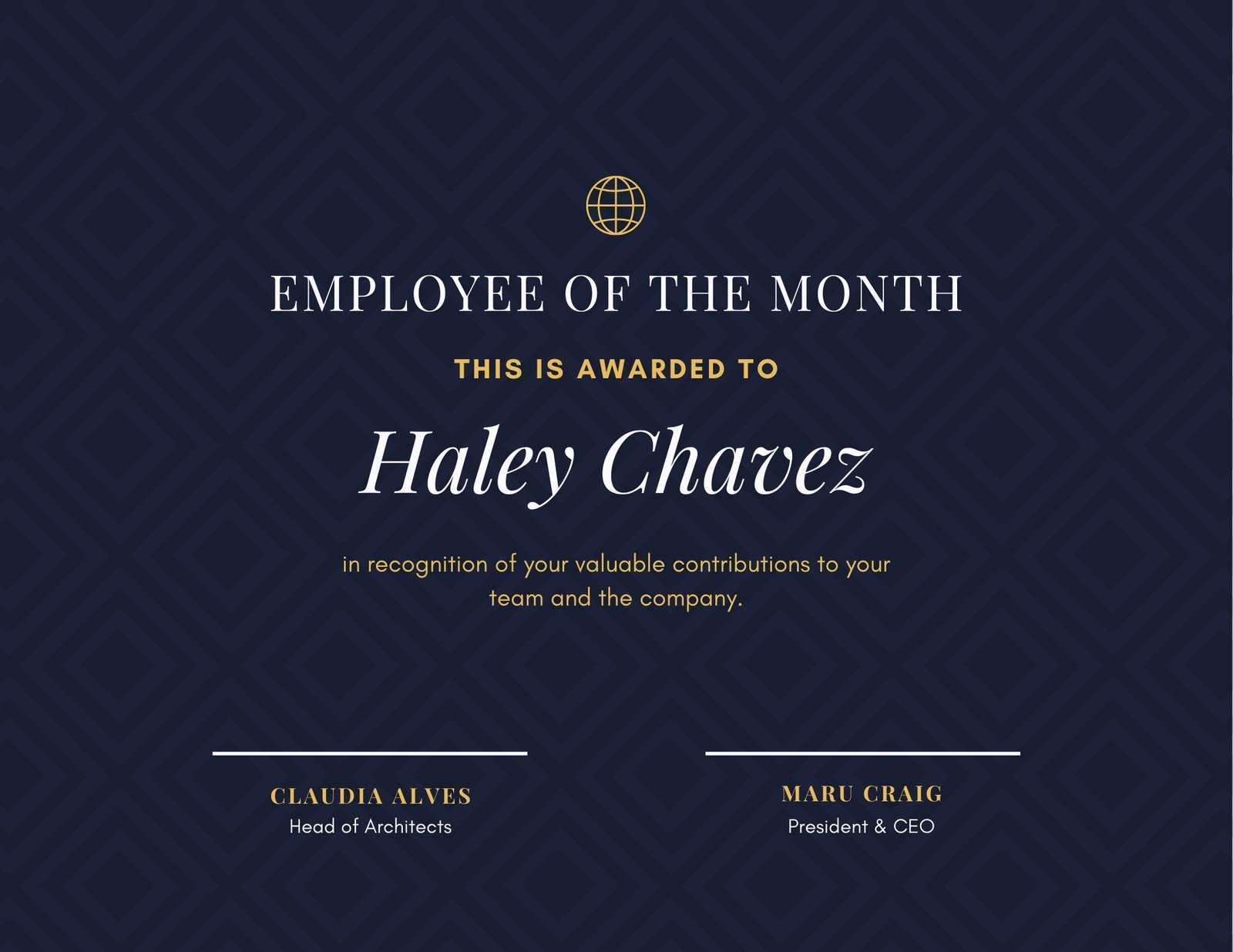 employee of the month template letter