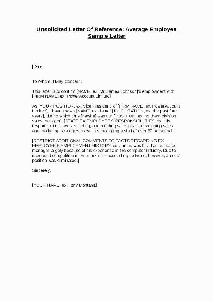 employee reference letter template australia