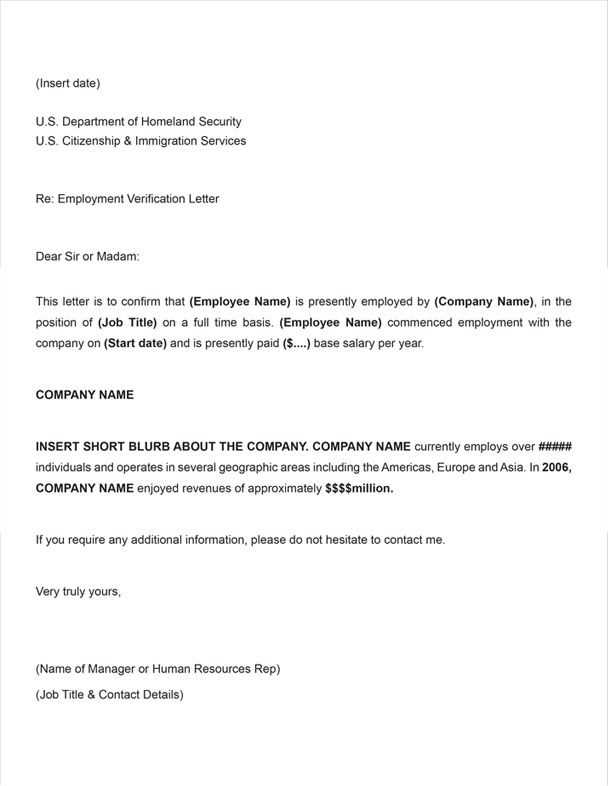 employment letter singapore template