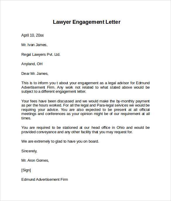 engagement letter template for consultants