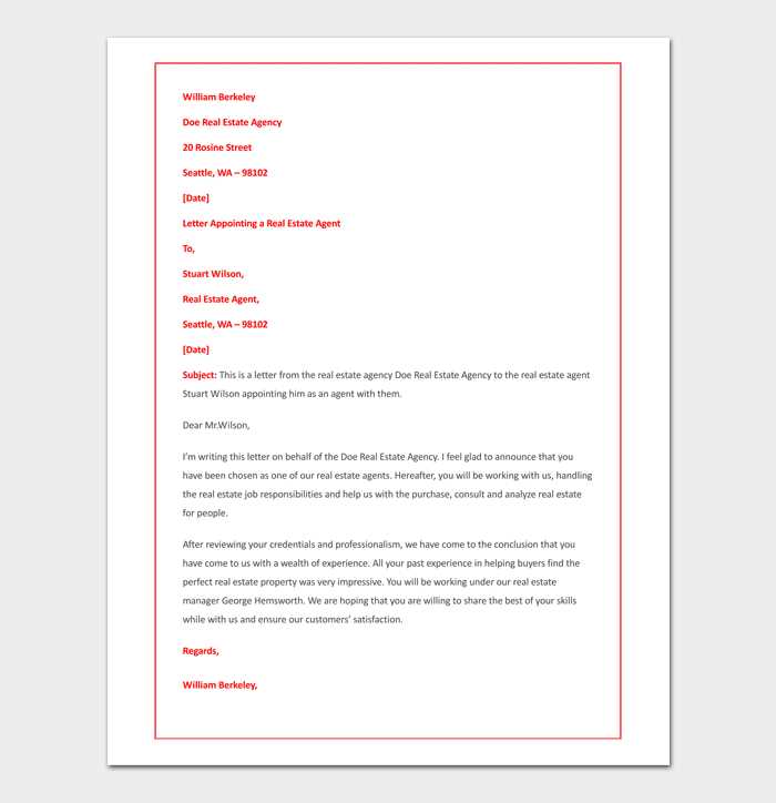 real estate thank you letter templates