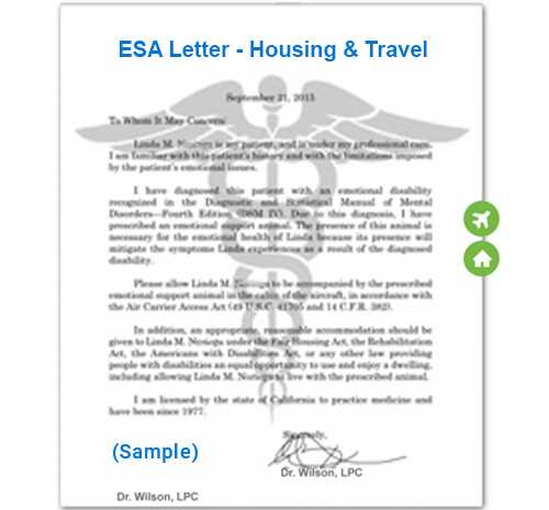 esa letter florida template