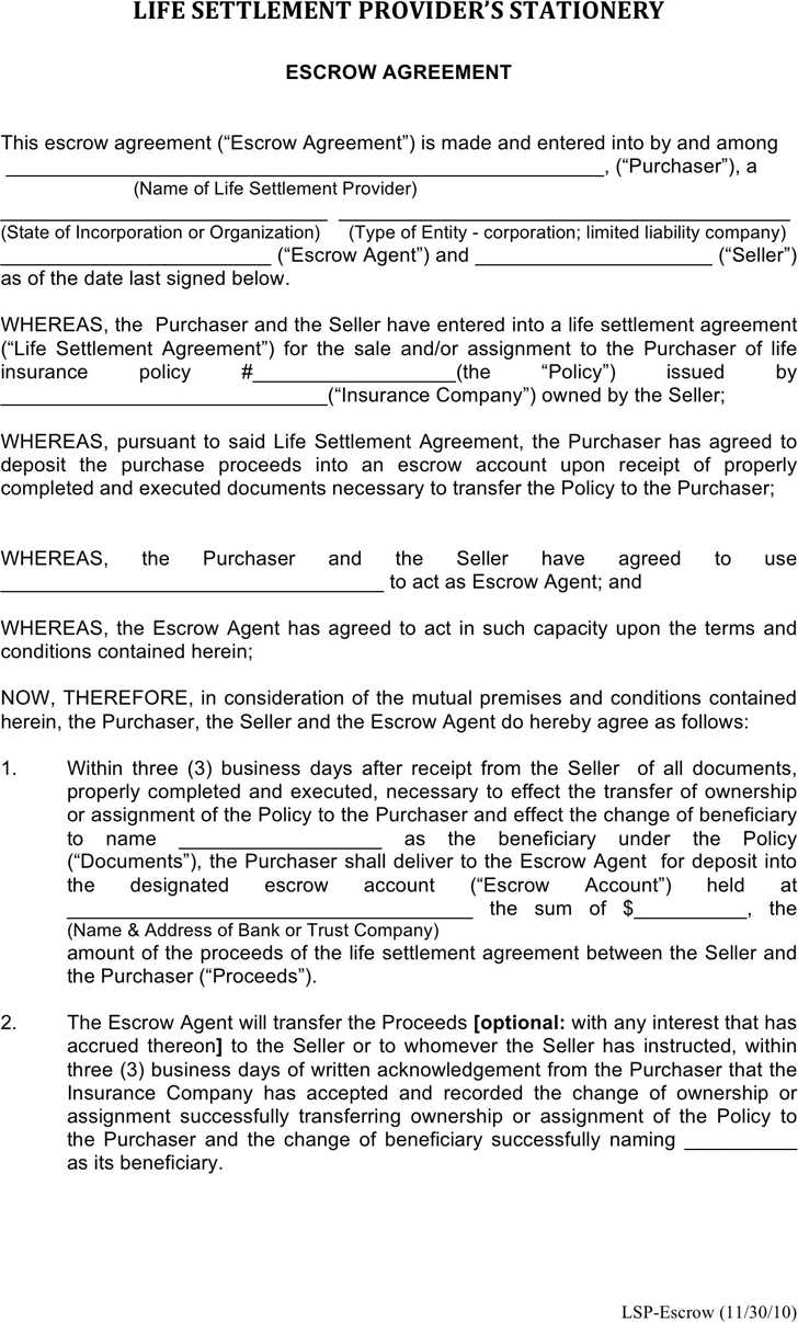 escrow removal letter template