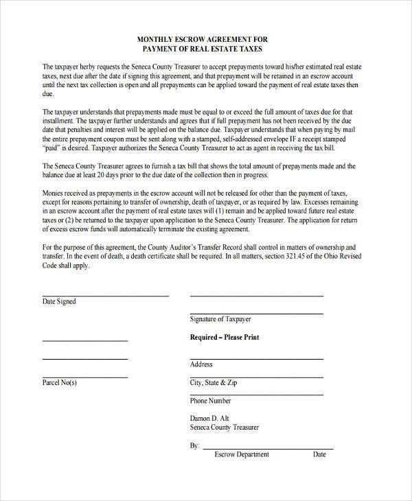 escrow removal letter template