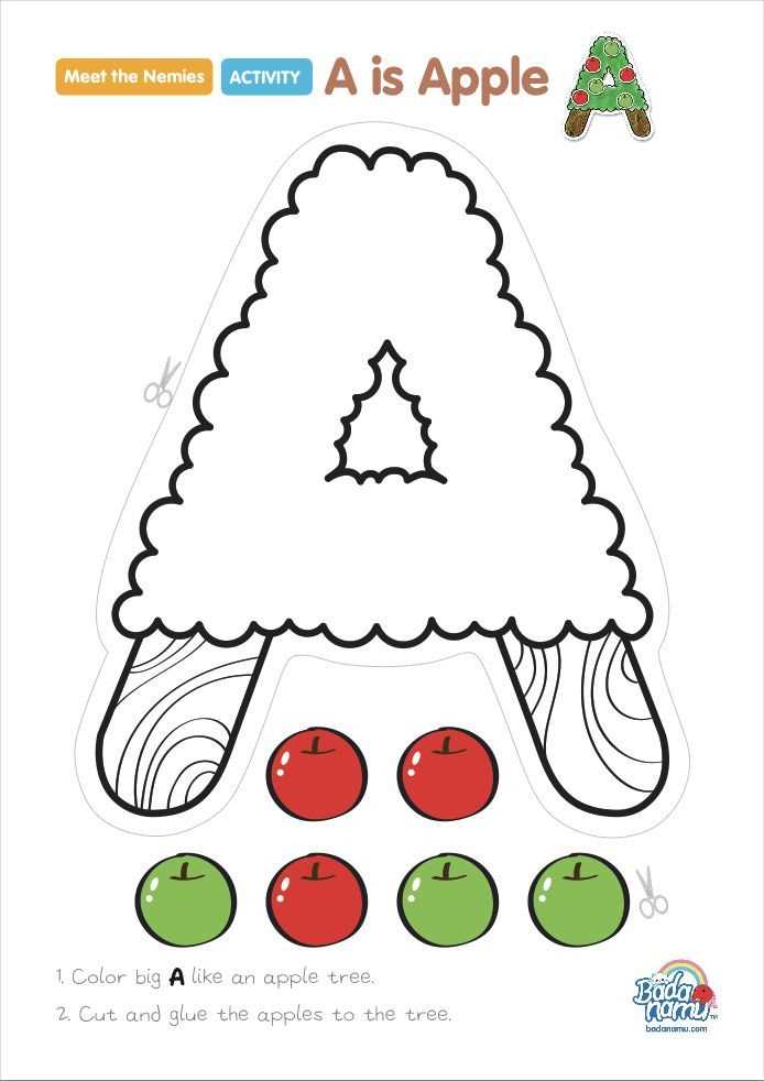 preschool letter a template