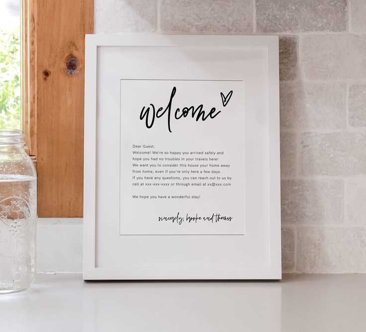 airbnb guest welcome letter template