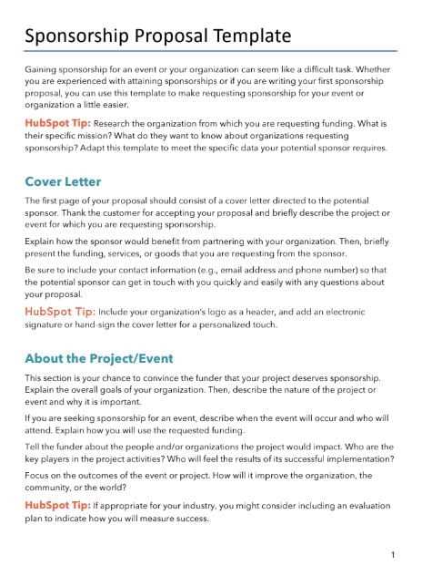 event sponsorship request letter template