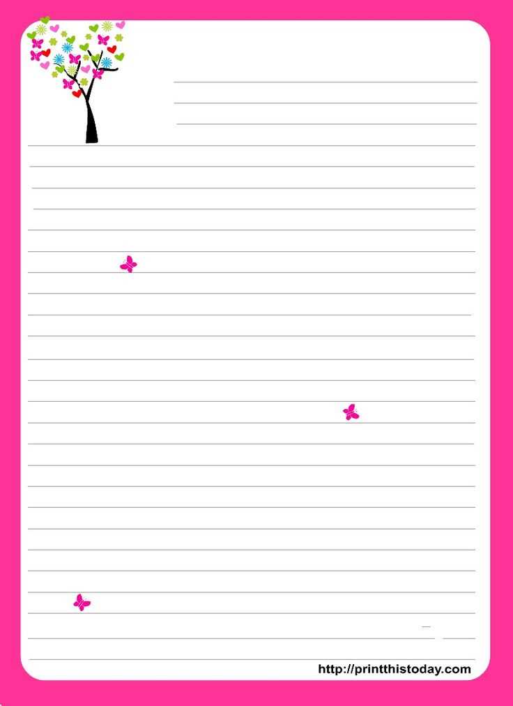 letter stationery templates free