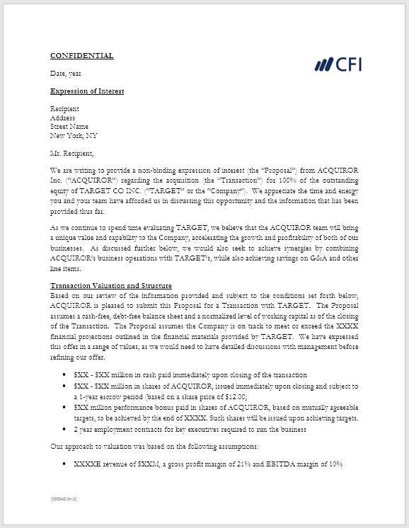 expression of interest letter template