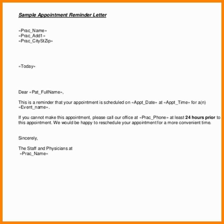 failure to attend appointment letter template