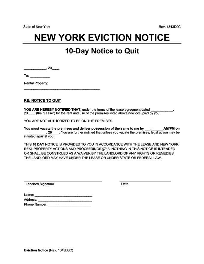 family eviction letter template