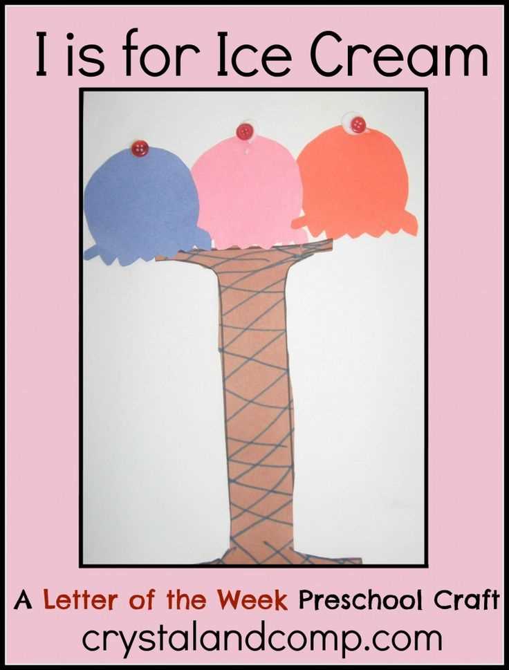 letter i ice cream craft template