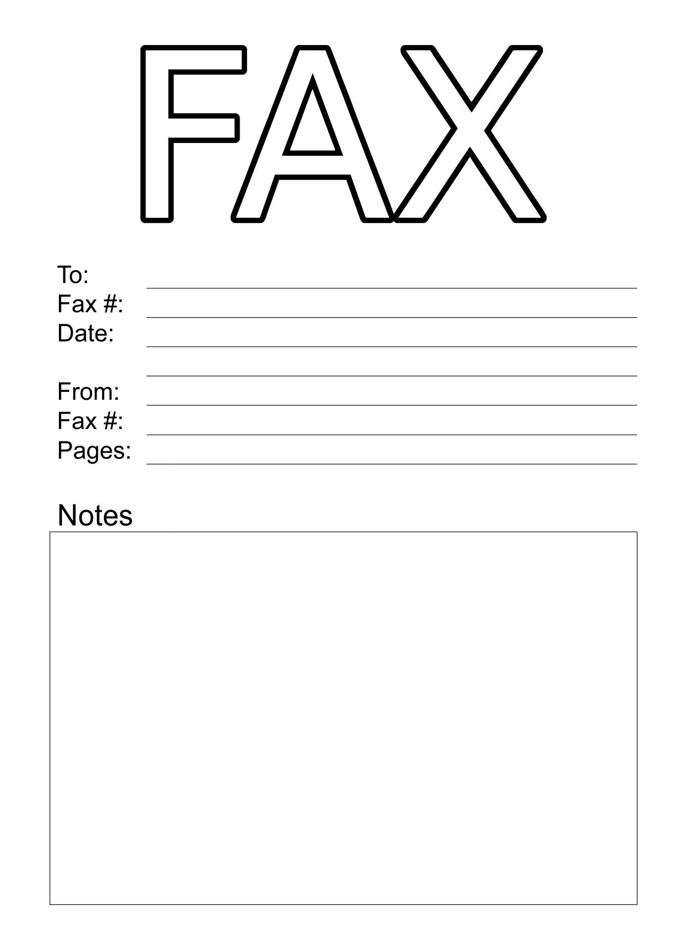 fax cover letter template pdf