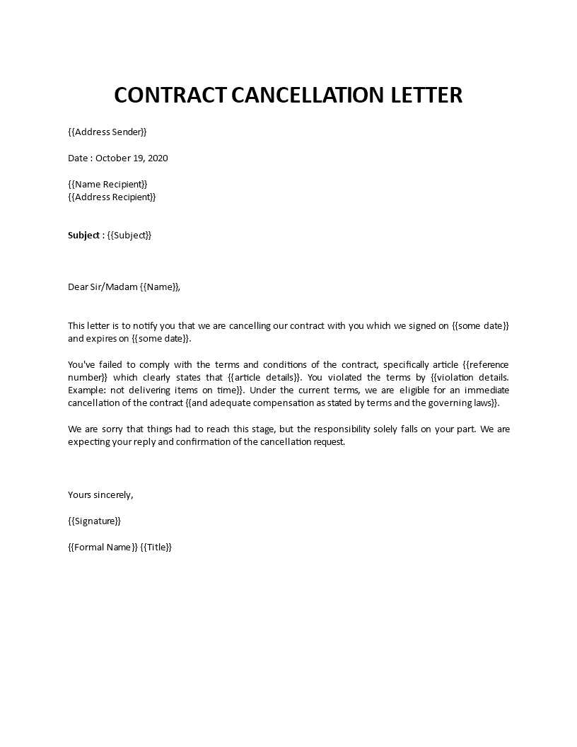 timeshare contract cancellation letter template