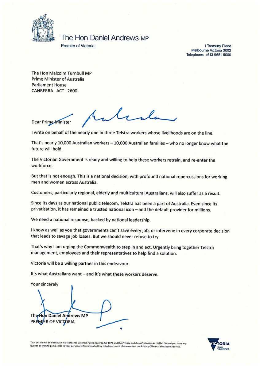 letter to prime minister template