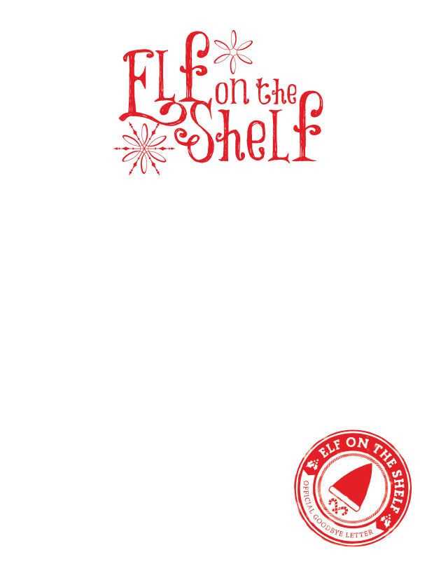 blank elf on the shelf letter template