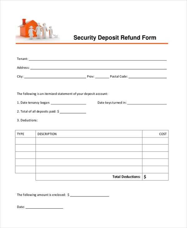 free security deposit return letter template