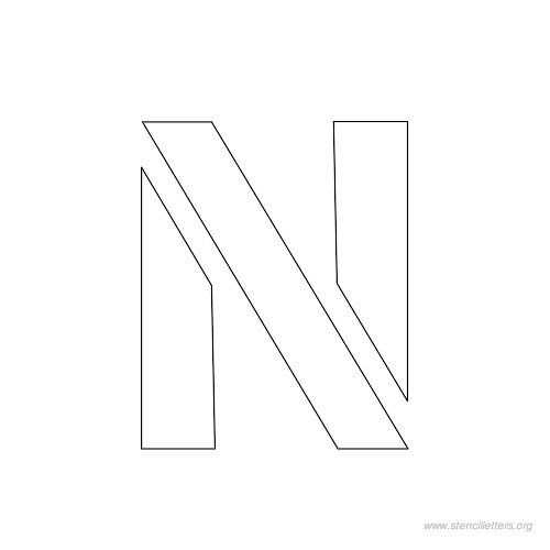 letter n template free printable