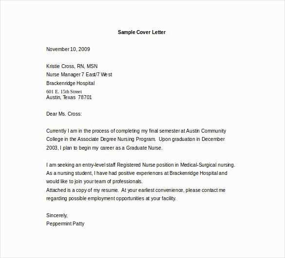 professional cover letter template word