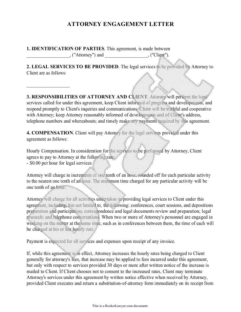 letter of engagement template uk