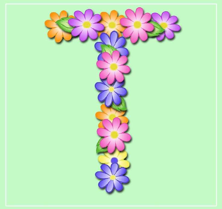 flower letter template